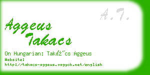 aggeus takacs business card